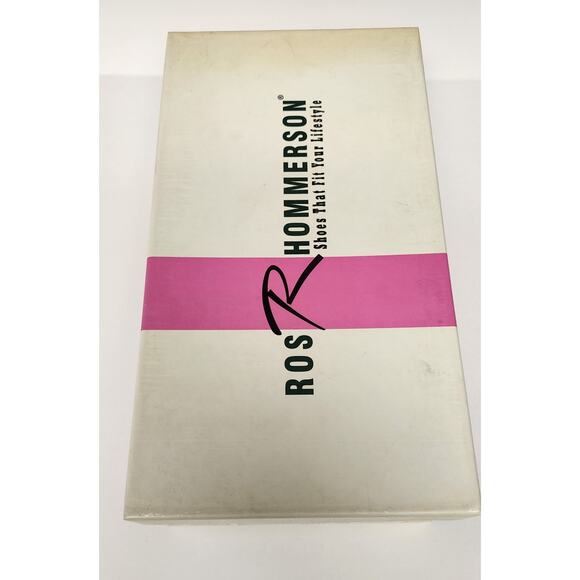 Ros Hommerson Marta H-37773 Vintage Black Leather Oxfords Heel Shoes Size 6W - Picture 5 of 11